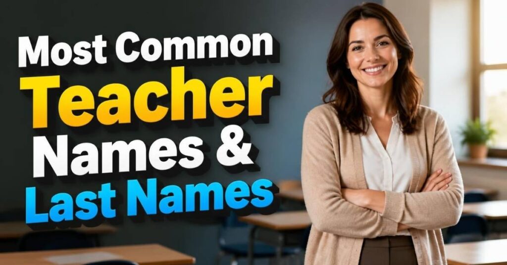 Most Common Teacher Names & Last Names