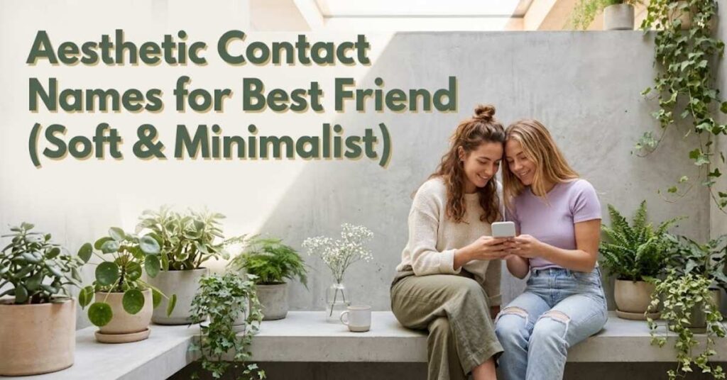 Aesthetic Contact Names for Best Friend (Soft & Minimalist)